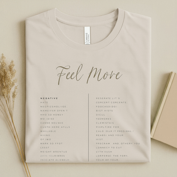 ARLO “Feel More” Limited Edition Minimal Graphic Tee – Emotional Aesthetic Drop