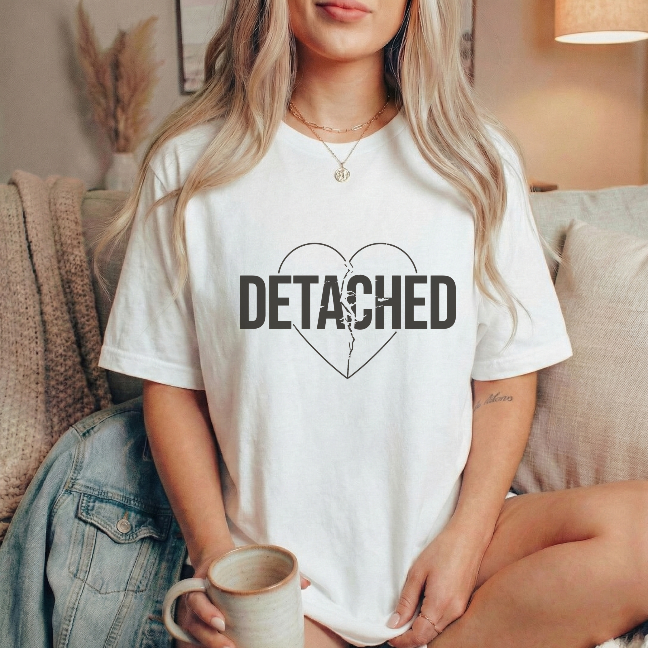 Detached Graphic T-Shirt – Unisex Minimal Statement Cotton Tee - ARLO
