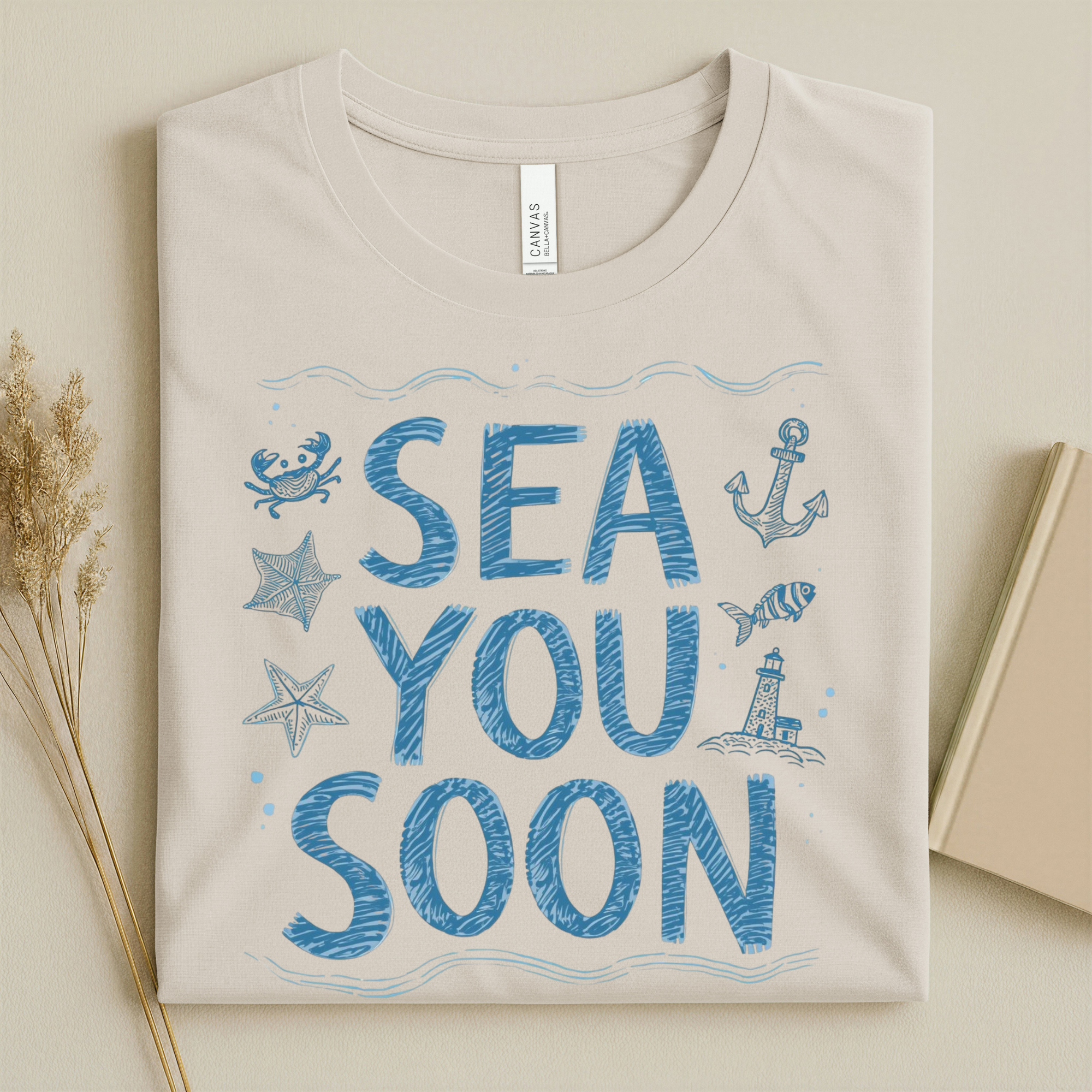 ARLO Essential “Sea You Soon” Graphic Tee – Minimal Coastal Aesthetic Unisex T-Shirt