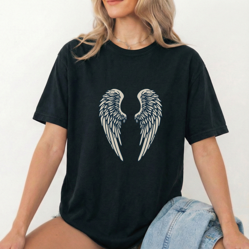 Angel Wings T-Shirt – Minimalist Unisex Graphic Cotton Tee - ARLO
