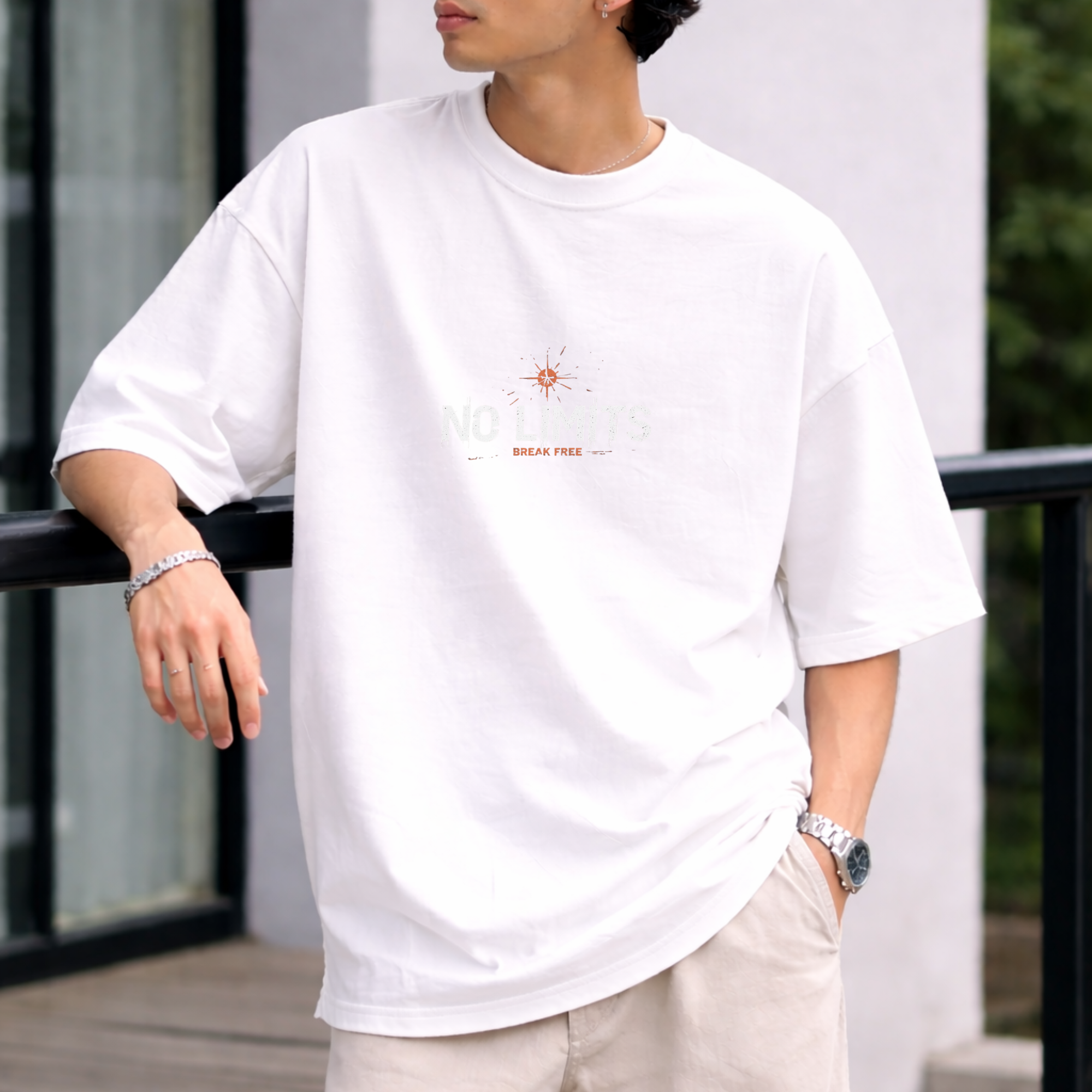 No Limits Oversized T-Shirt – Break Mode Streetwear Tee