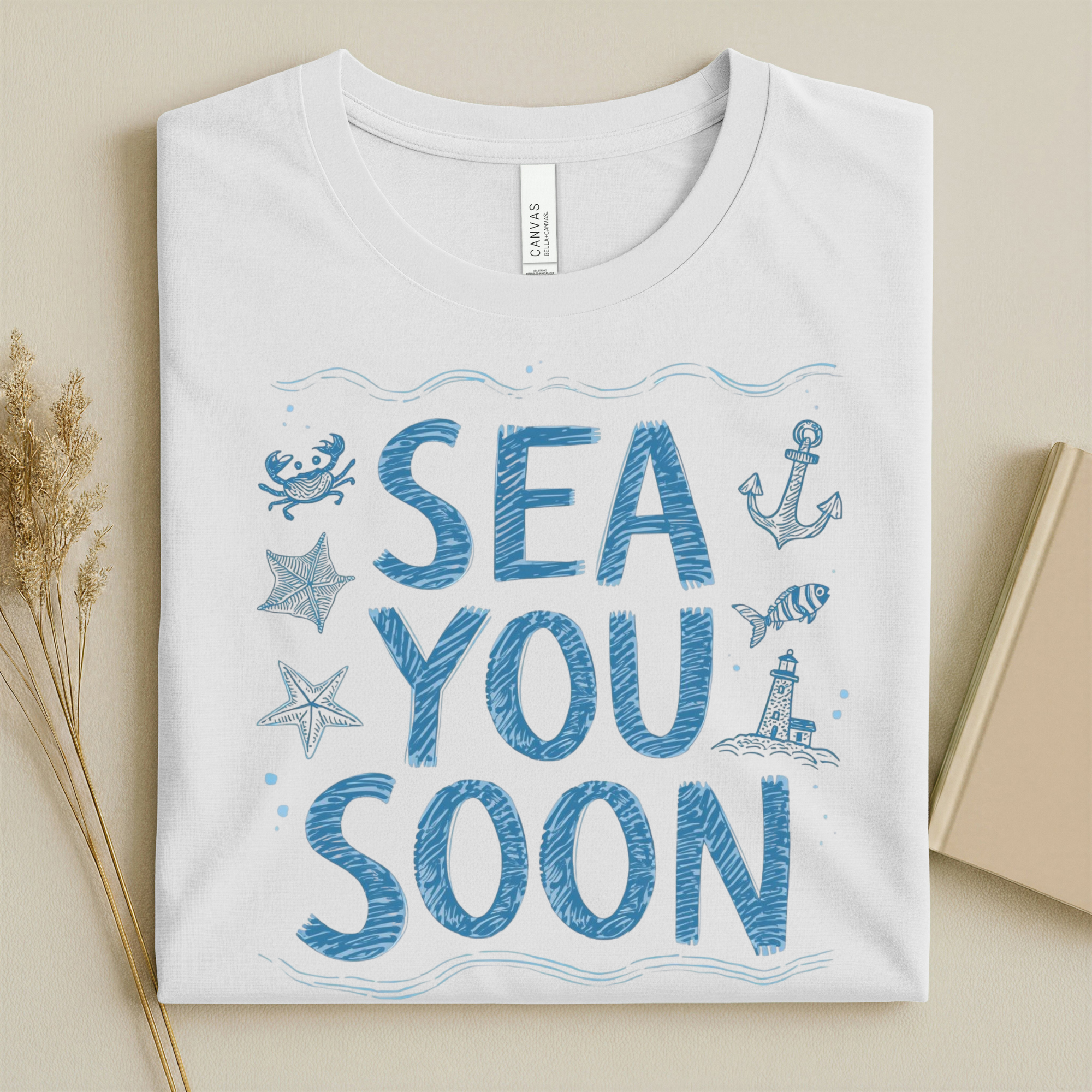 ARLO Essential “Sea You Soon” Graphic Tee – Minimal Coastal Aesthetic Unisex T-Shirt