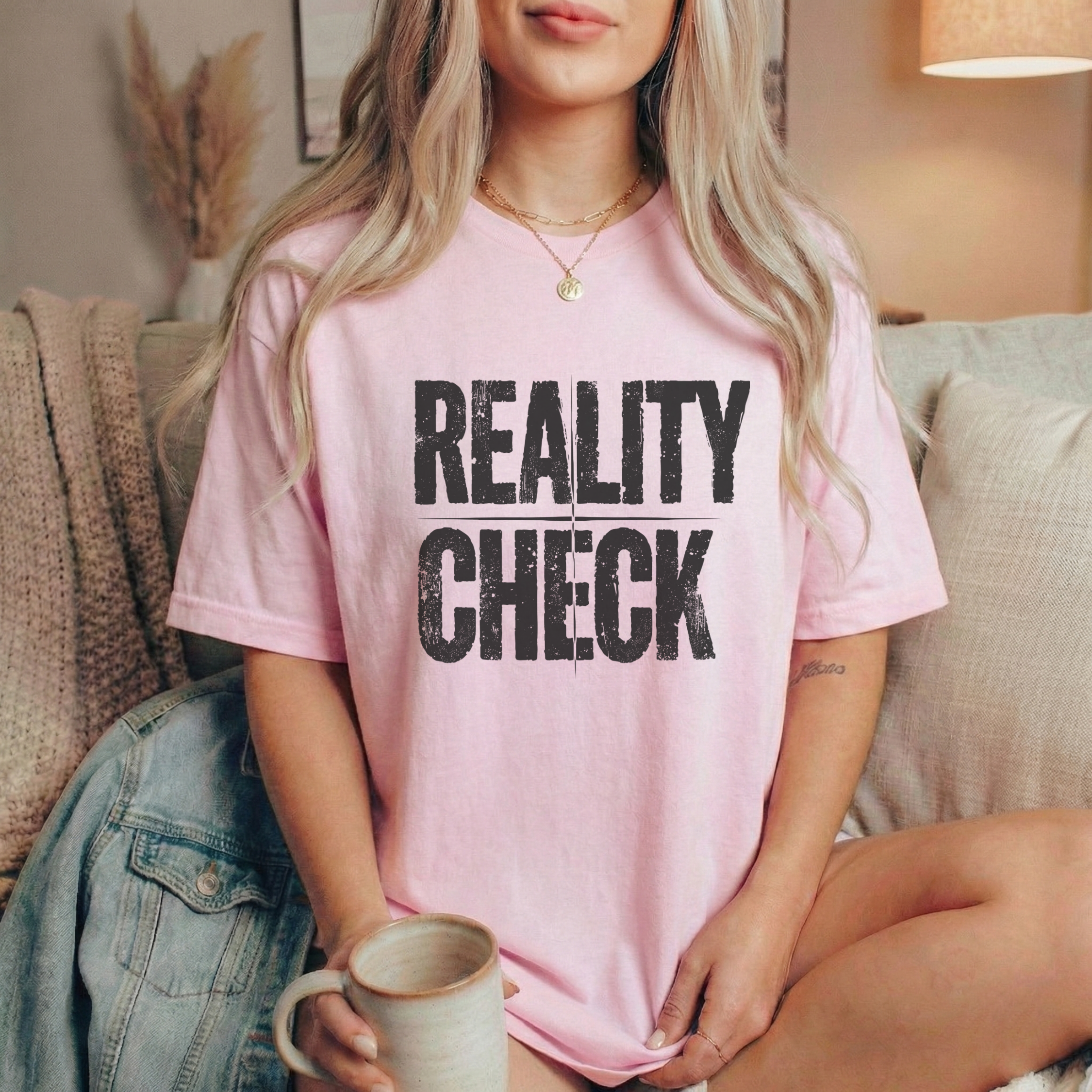 Reality Check Graphic T-Shirt – Unisex Bold Statement Cotton Tee - ARLO