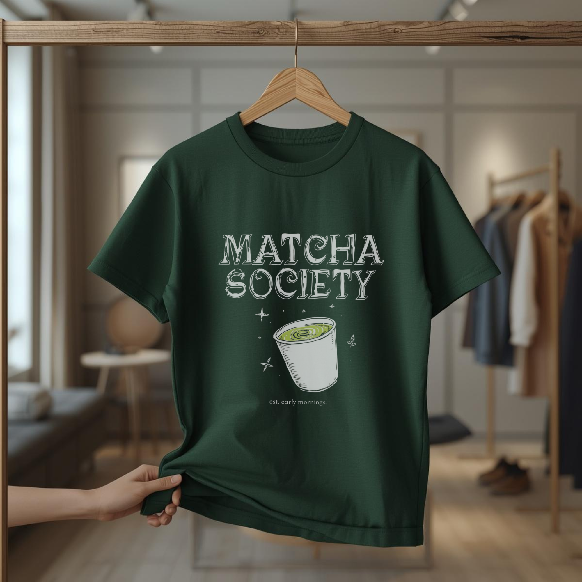 Matcha Society T-Shirt | ARLO Essential Collection Graphic Tee(Unisex) - ARLO