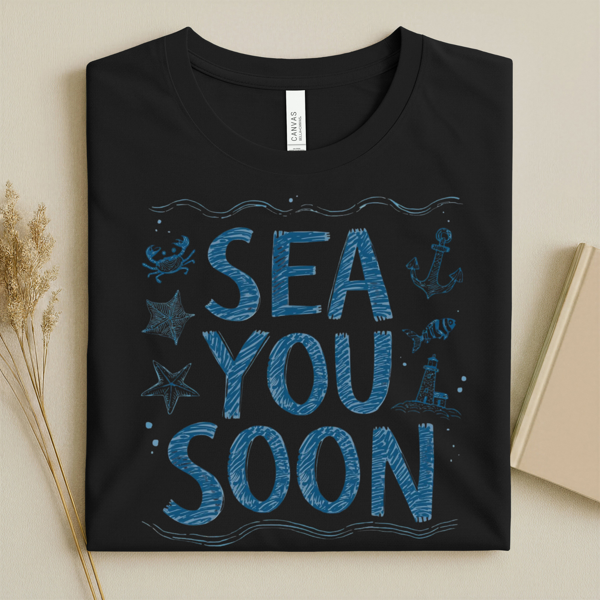 ARLO Essential “Sea You Soon” Graphic Tee – Minimal Coastal Aesthetic Unisex T-Shirt