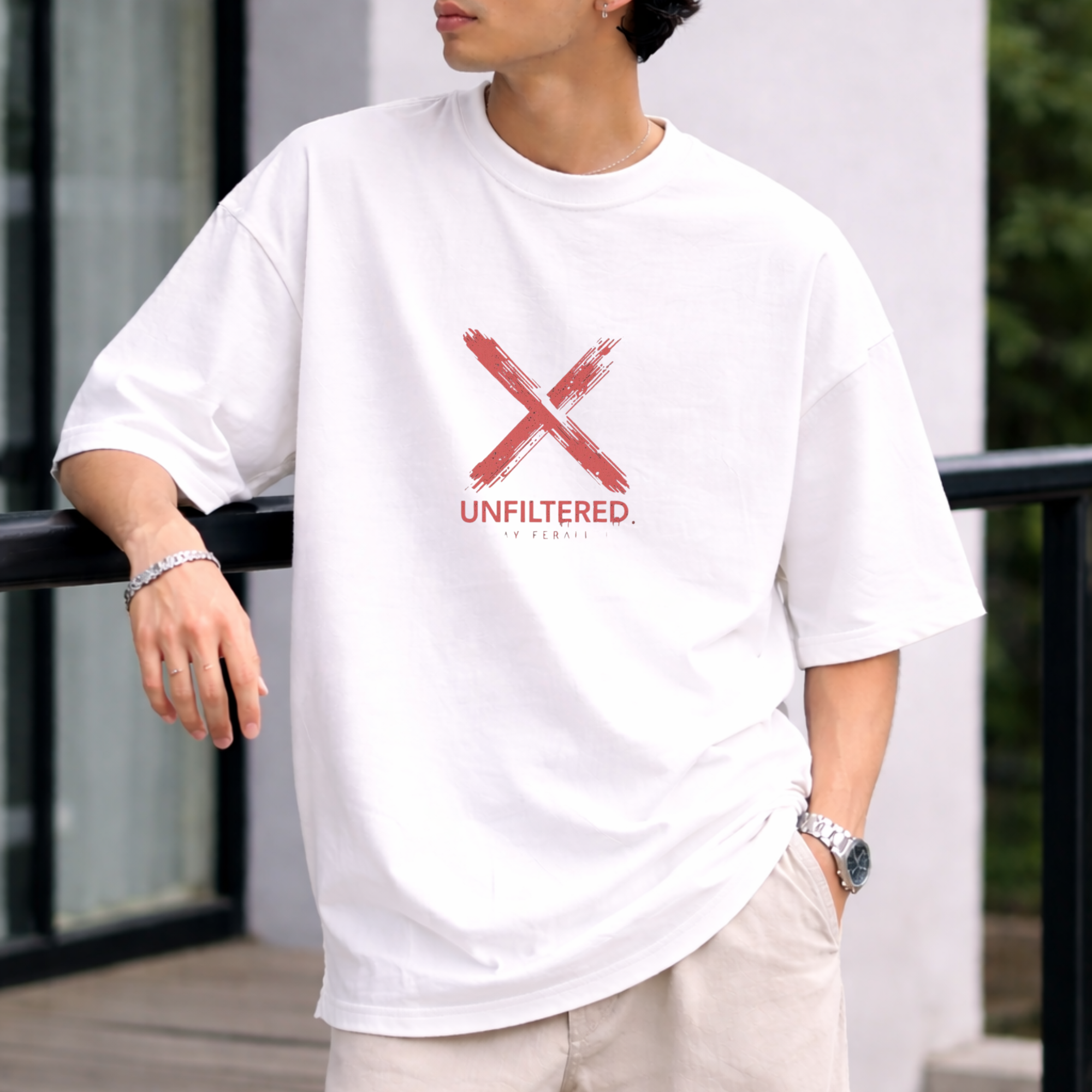 Unfiltered Oversized T-Shirt – Feral Mode Streetwear Tee