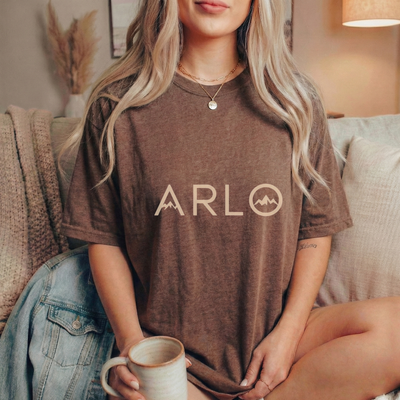 ARLO Mountain Logo T-Shirt – Minimalist Outdoor Signature Unisex Tee - ARLO