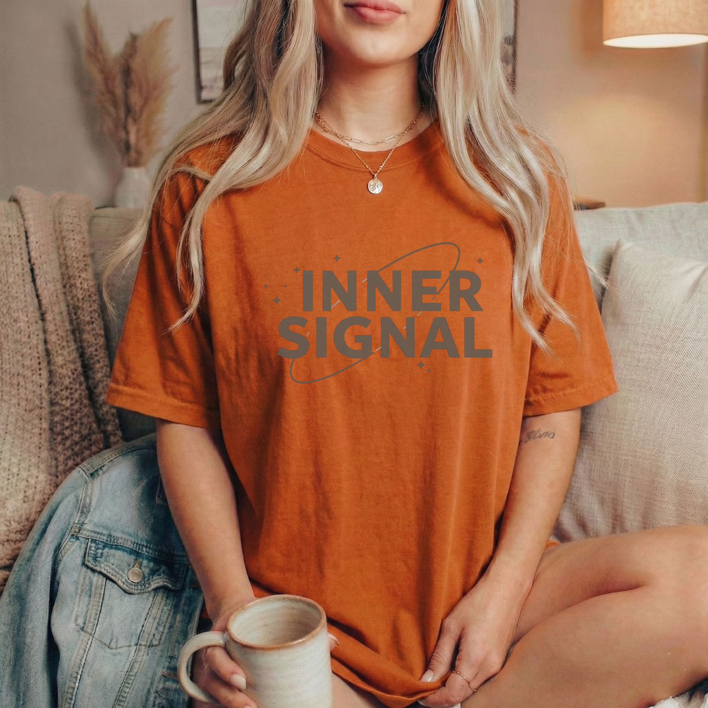 Inner Signal Graphic T-Shirt – Unisex Minimal Motivational Cotton Tee - ARLO