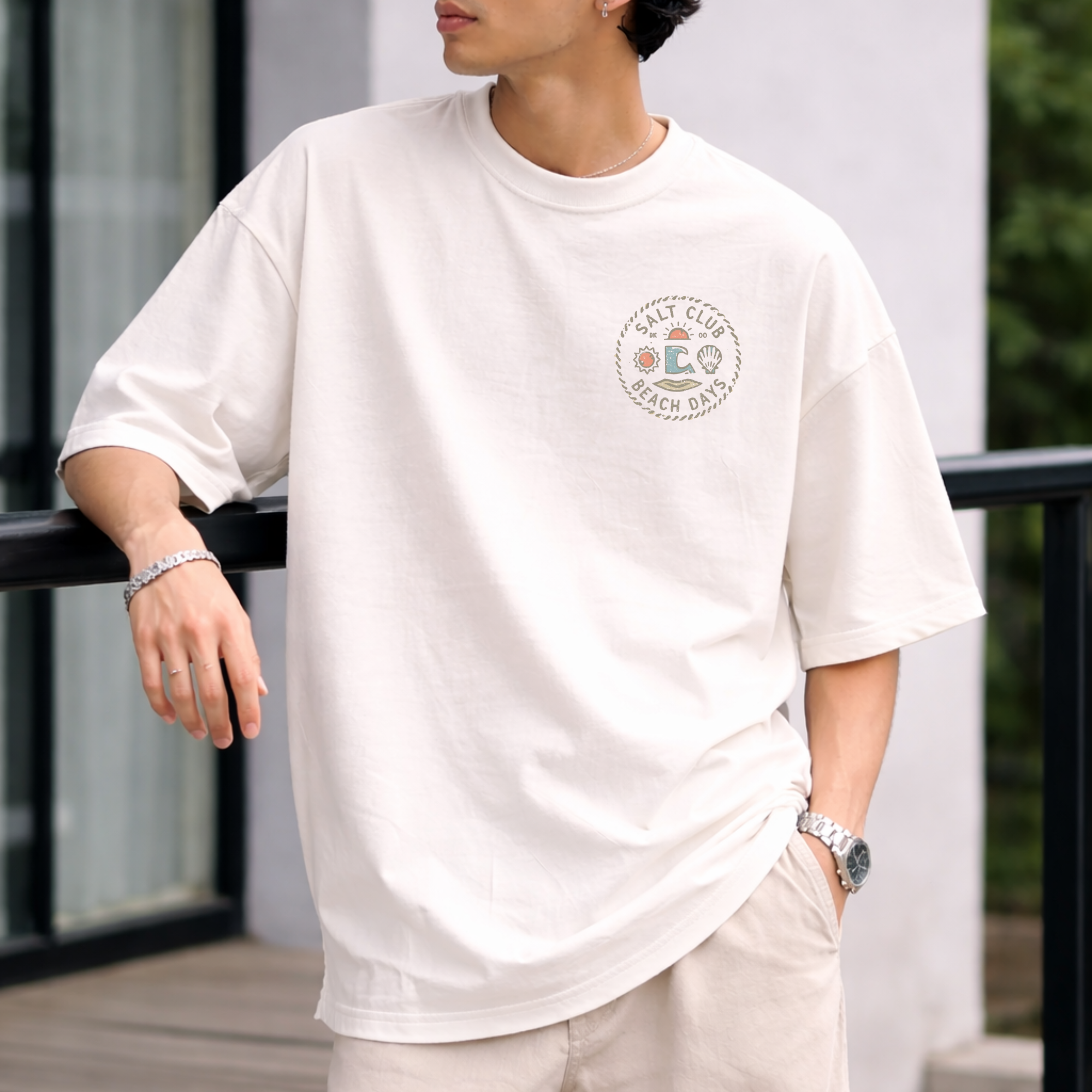 Salt Club Oversized T-Shirt – Urban Beach Streetwear Tee