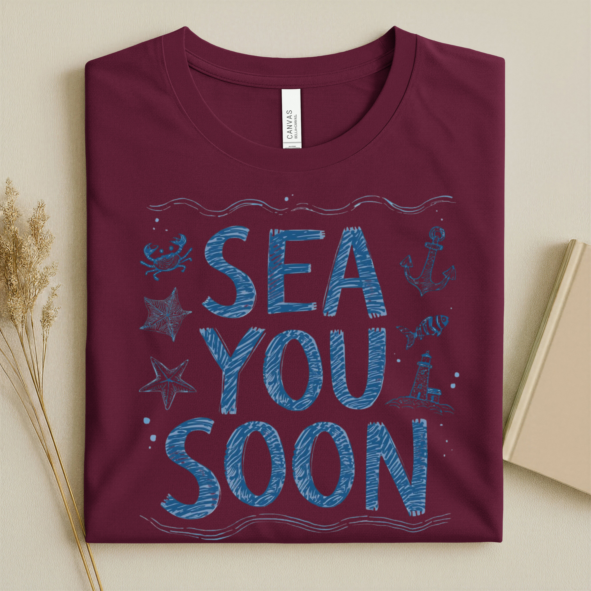ARLO Essential “Sea You Soon” Graphic Tee – Minimal Coastal Aesthetic Unisex T-Shirt