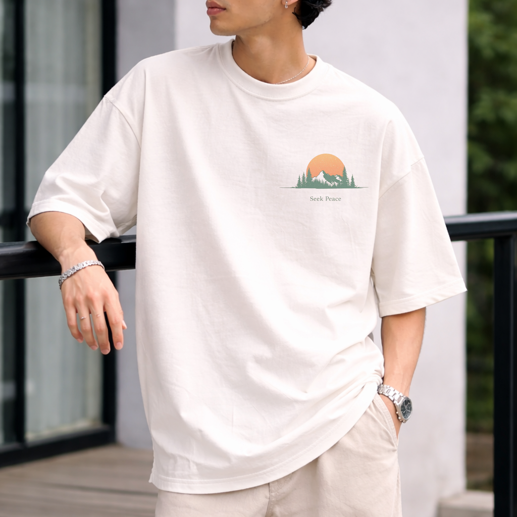 Nature Seekers Oversized T-Shirt – Urban Calm Streetwear Tee
