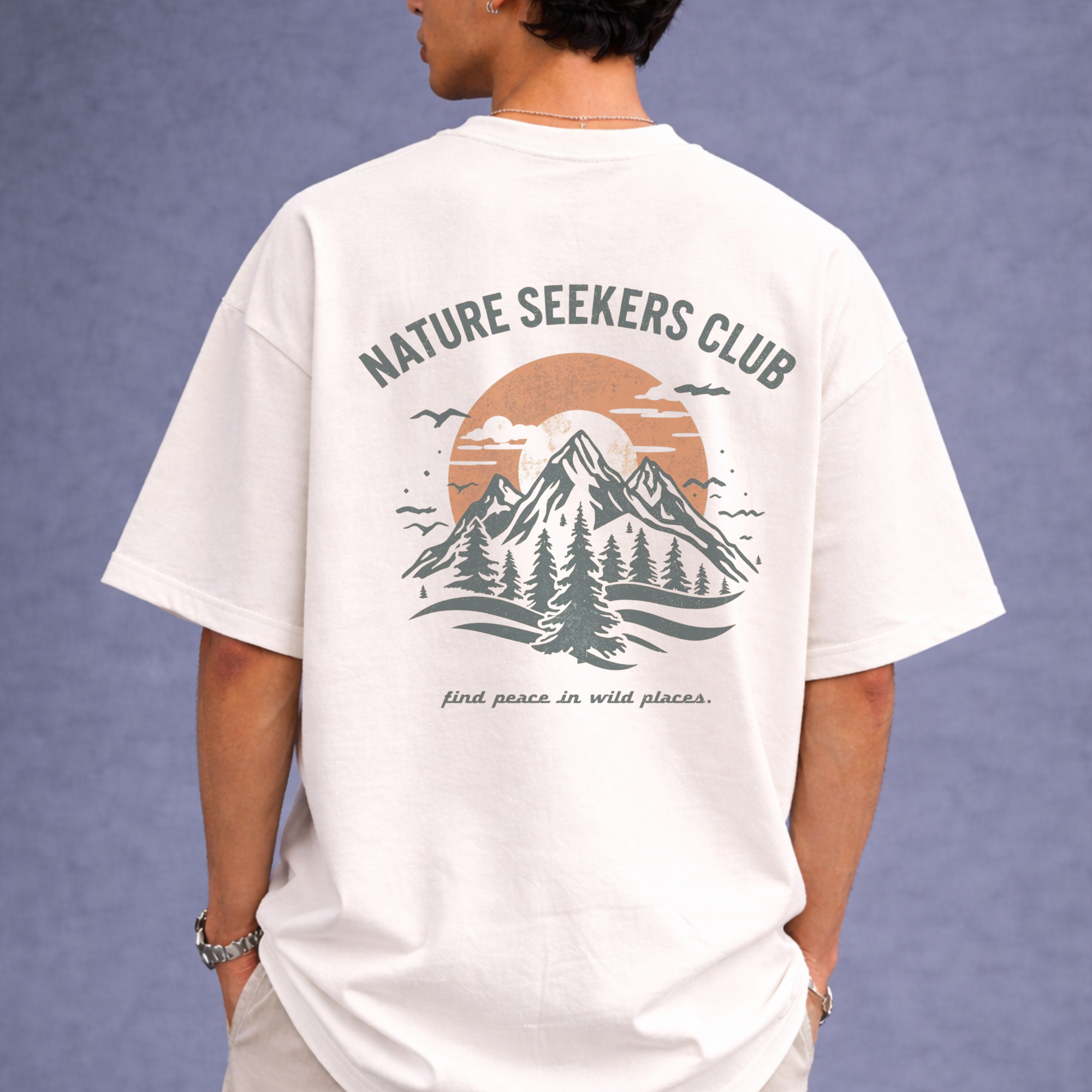 Nature Seekers Oversized T-Shirt – Urban Calm Streetwear Tee