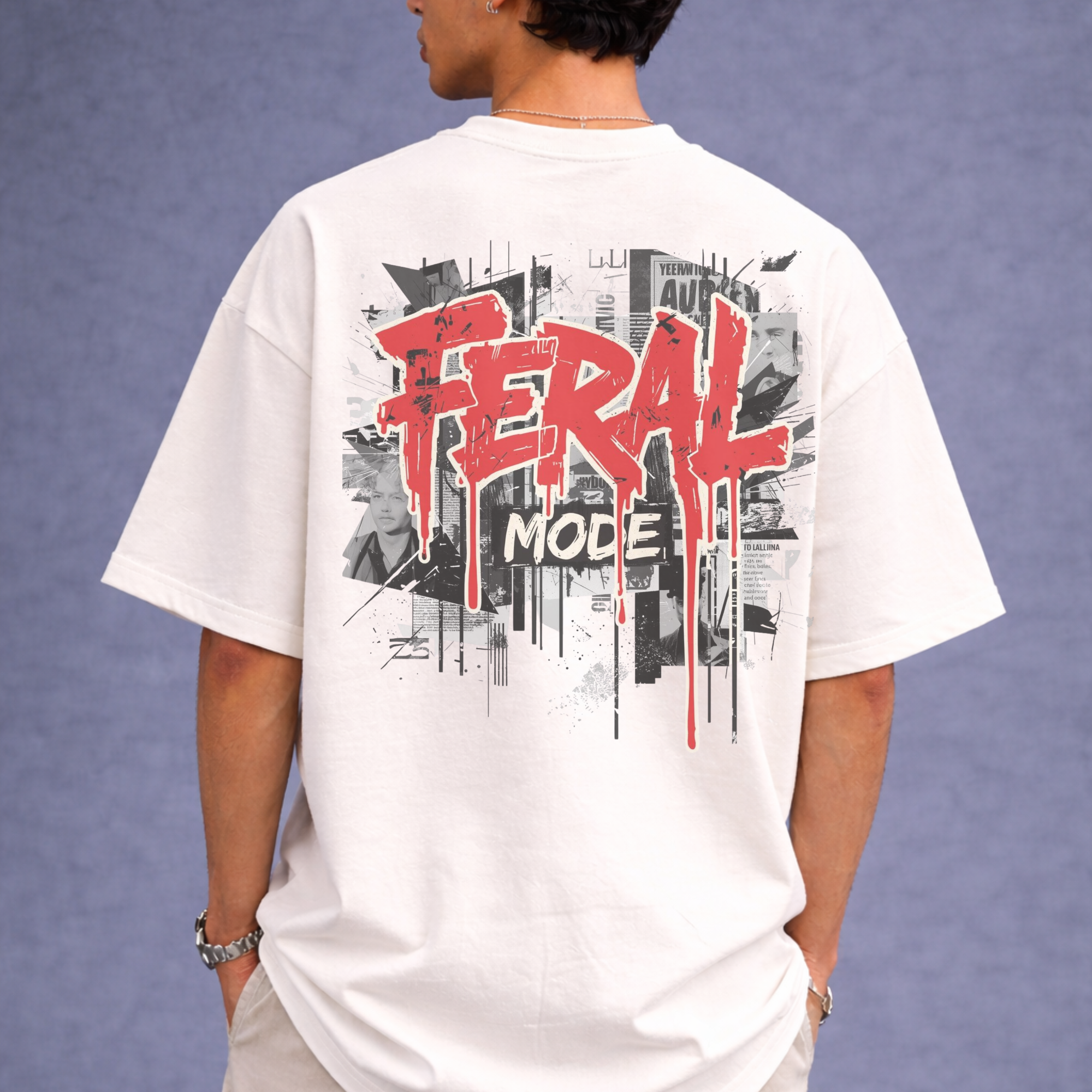 Unfiltered Oversized T-Shirt – Feral Mode Streetwear Tee