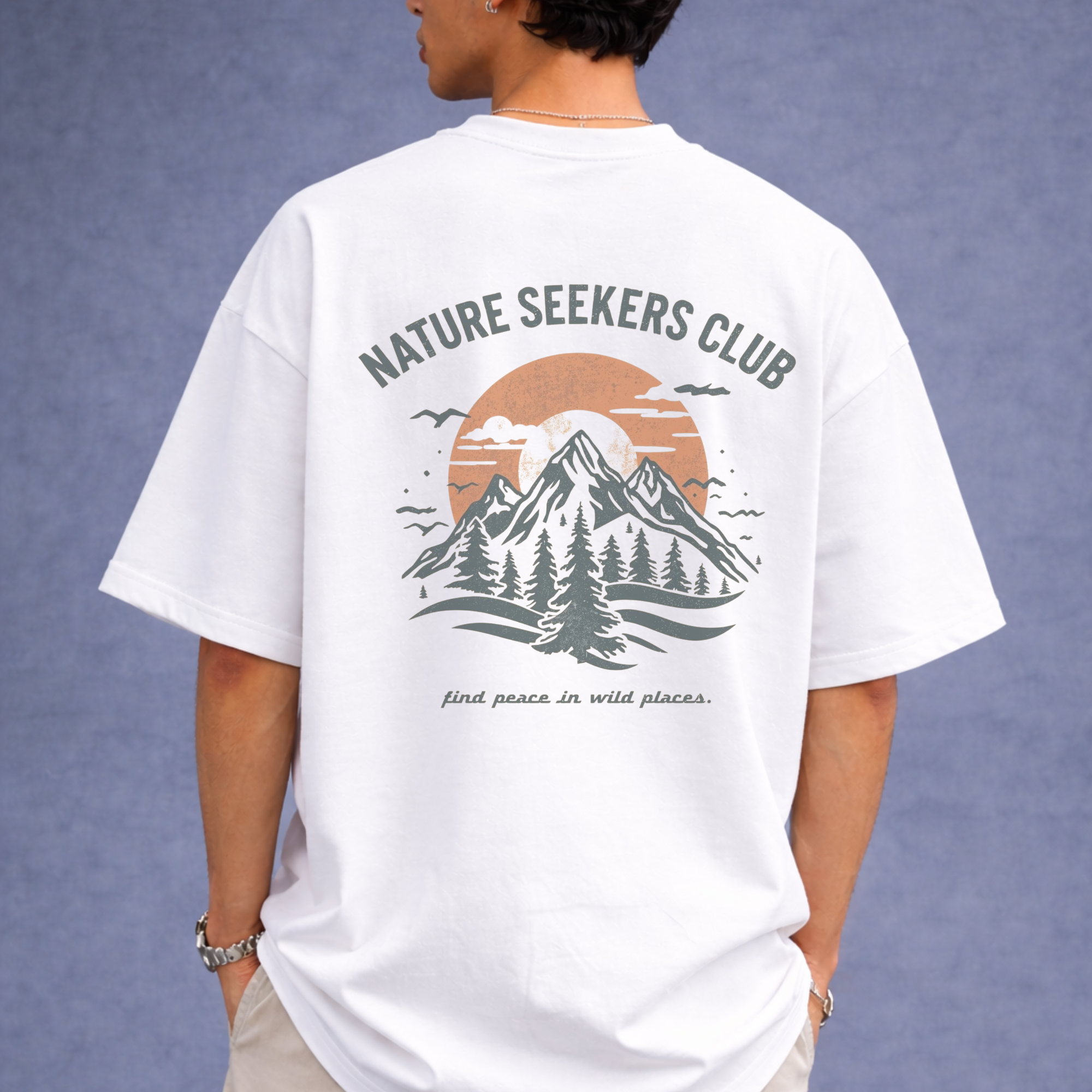 Nature Seekers Oversized T-Shirt – Urban Calm Streetwear Tee