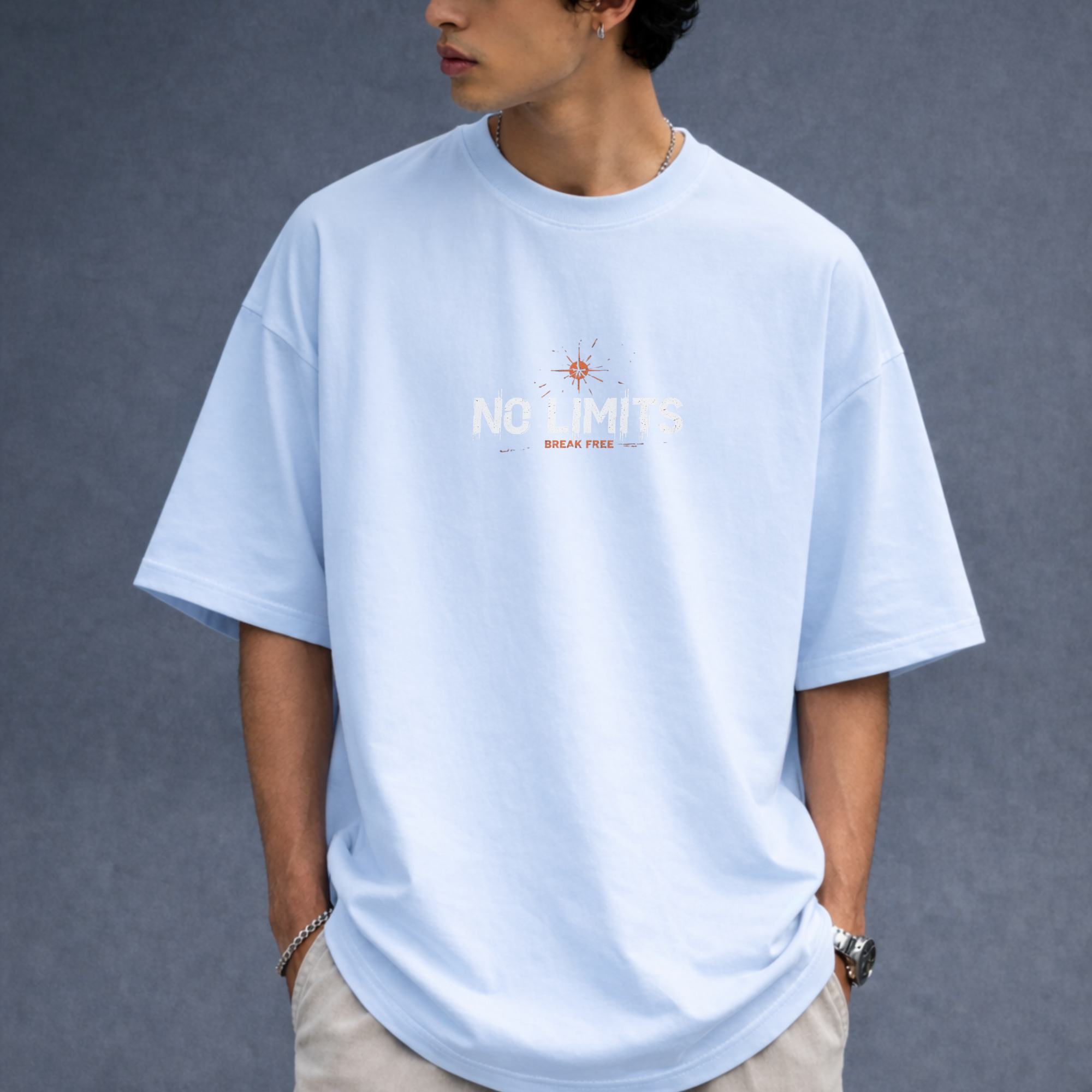 No Limits Oversized T-Shirt – Break Mode Streetwear Tee