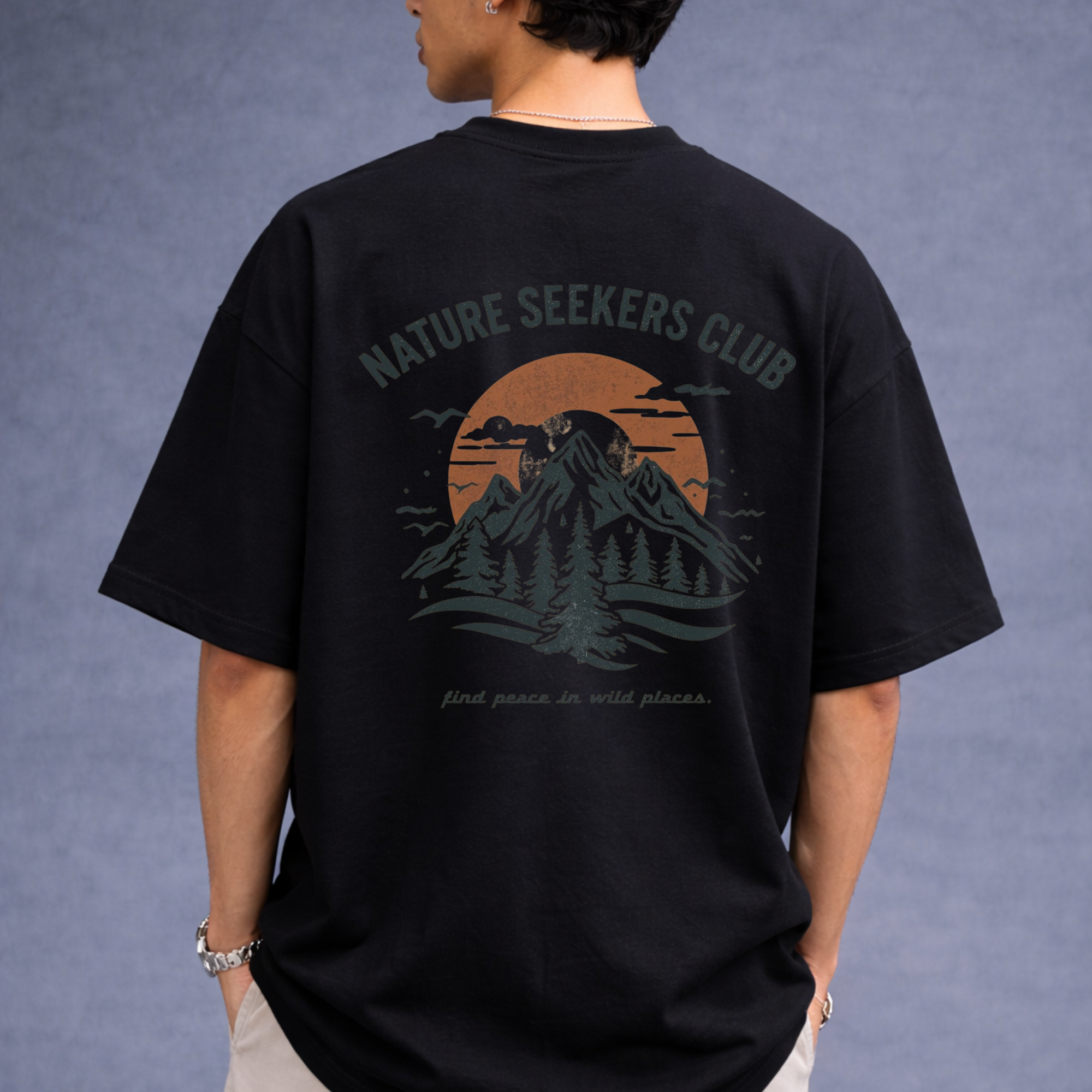 Nature Seekers Oversized T-Shirt – Urban Calm Streetwear Tee
