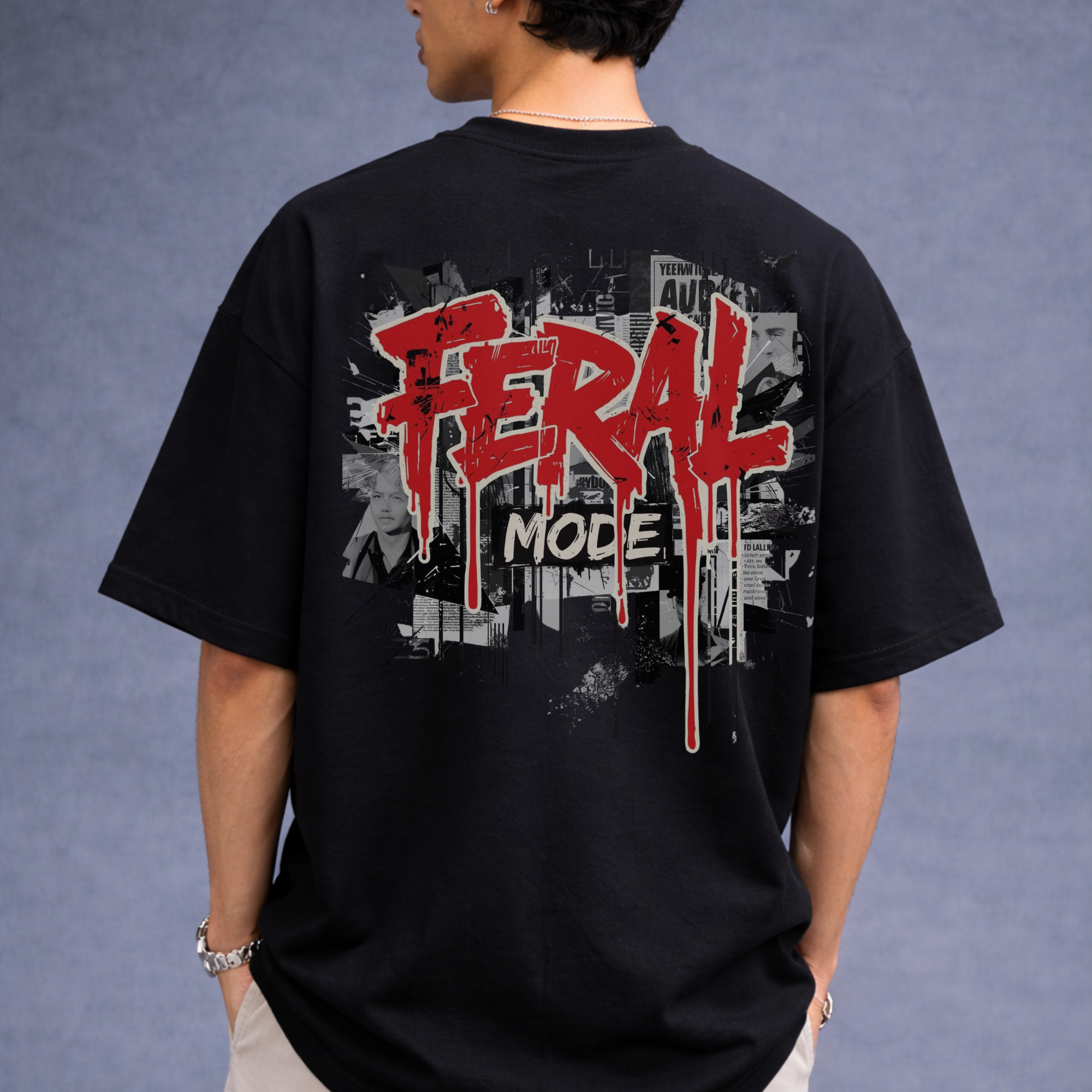 Unfiltered Oversized T-Shirt – Feral Mode Streetwear Tee