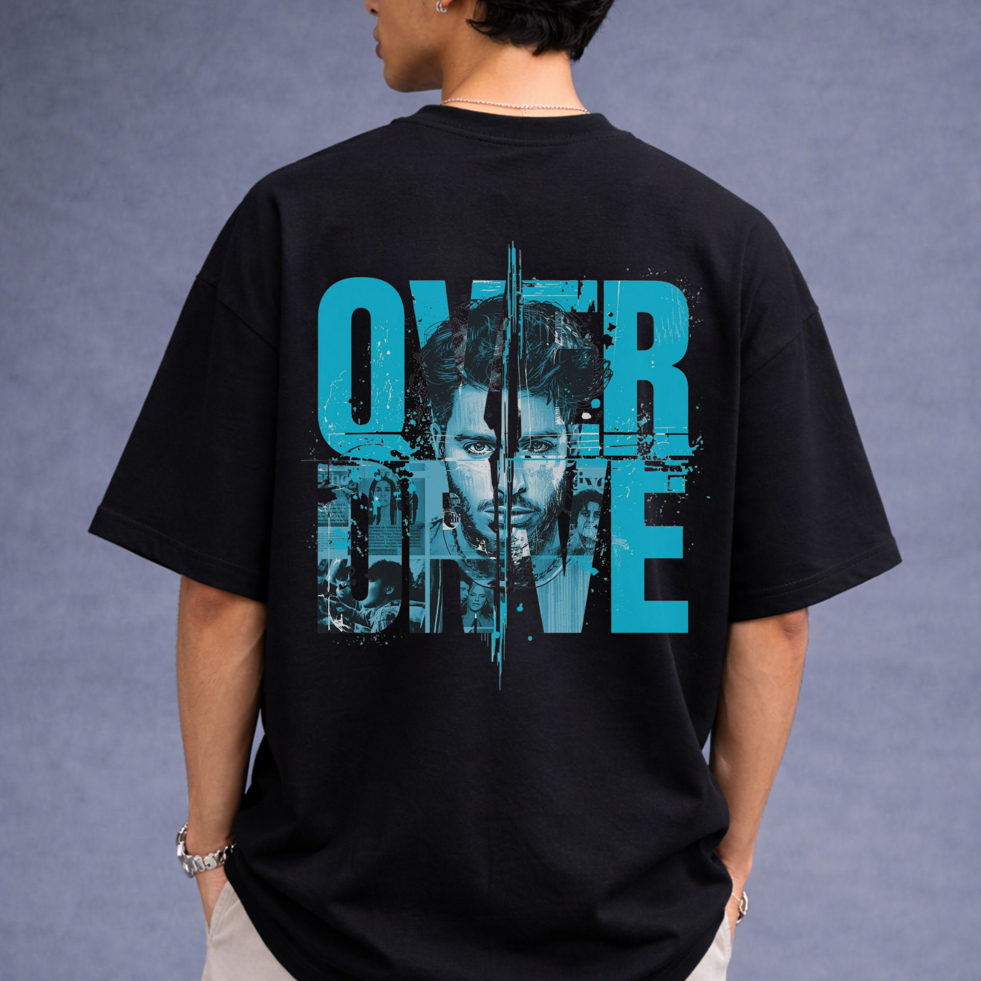 Overdrive Graphic Oversized T-Shirt – Digital Streetwear Edition